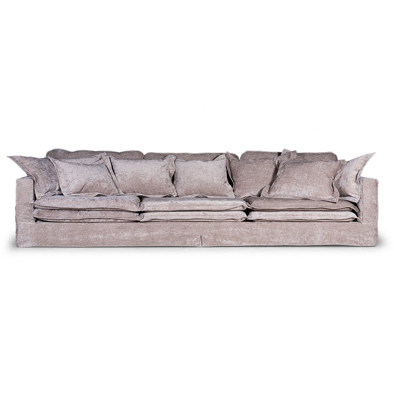 Диван Evelyn Gray Velour Sofa Светло-серый Диван Evelyn Gray Velour Sofa Светло-серый в Волгограде | Loft Concept