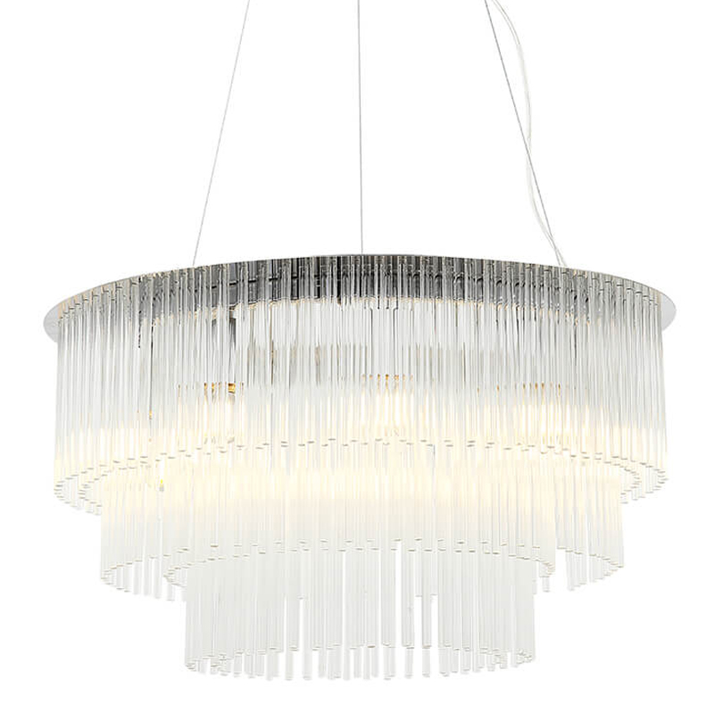 Люстра Harrison Chandelier chrome 9 lamp Хром Прозрачный Люстра Harrison Chandelier chrome 9 lamp Хром Прозрачный в Волгограде | Loft Concept