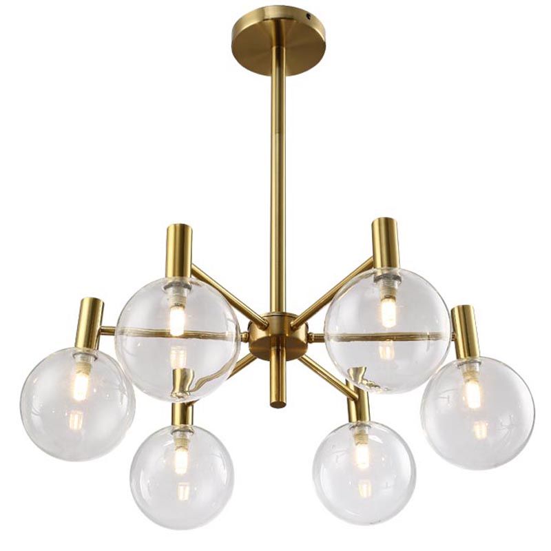 Люстра Holevier Chandelier 6 lamp Золотой Люстра Holevier Chandelier 6 lamp Золотой в Волгограде | Loft Concept