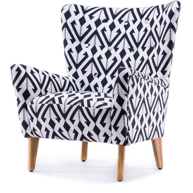 Кресло Black and White Triangle Chair Черно-белый Древесина Кресло Black and White Triangle Chair Черно-белый Древесина в Волгограде | Loft Concept