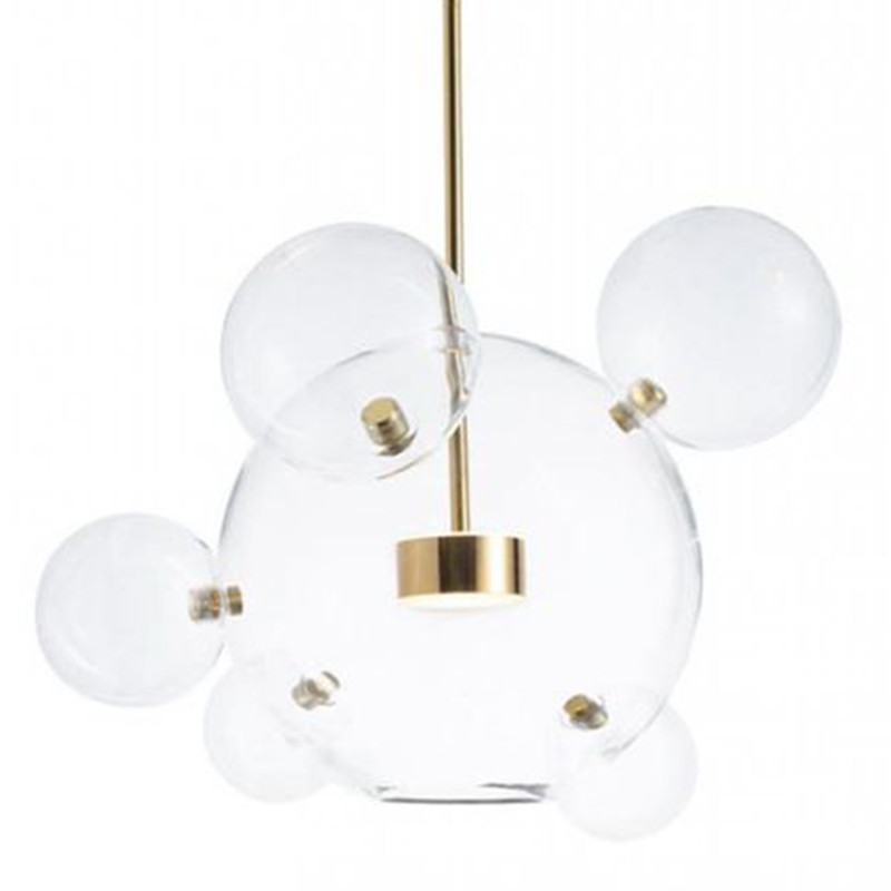 Подвесной Светильник Giopato & Coombes Bollr Pendant 6 BUBBLE LAMP золото Белый Золотой Прозрачное Стекло Подвесной Светильник Giopato & Coombes Bollr Pendant 6 BUBBLE LAMP золото Белый Золотой Прозрачное Стекло в Волгограде | Loft Concept