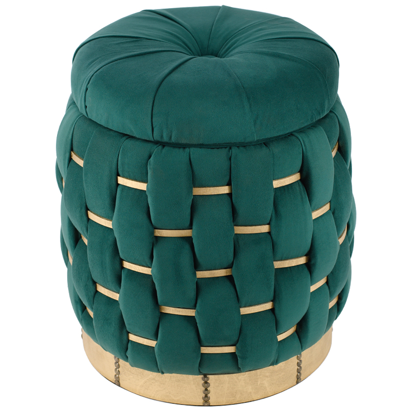 Пуф Verde Green Pouf Зеленый Золотой Пуф Verde Green Pouf Зеленый Золотой в Волгограде | Loft Concept