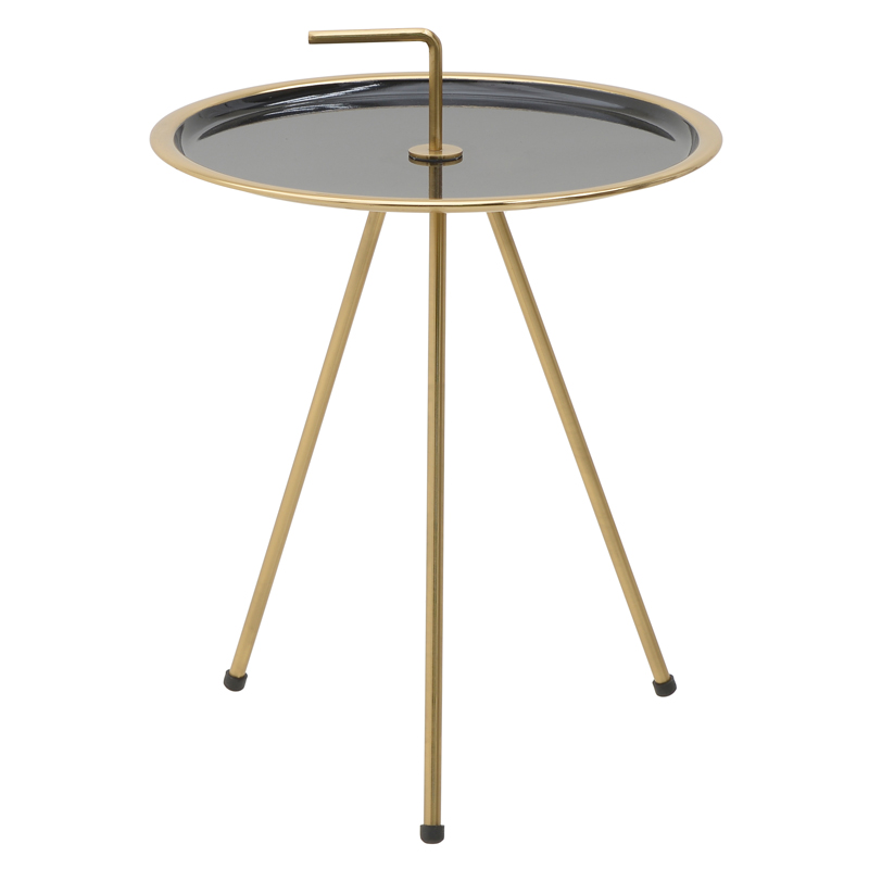 Приставной стол Salute Table Black Черный Глянцевое золото Приставной стол Salute Table Black Черный Глянцевое золото в Волгограде | Loft Concept