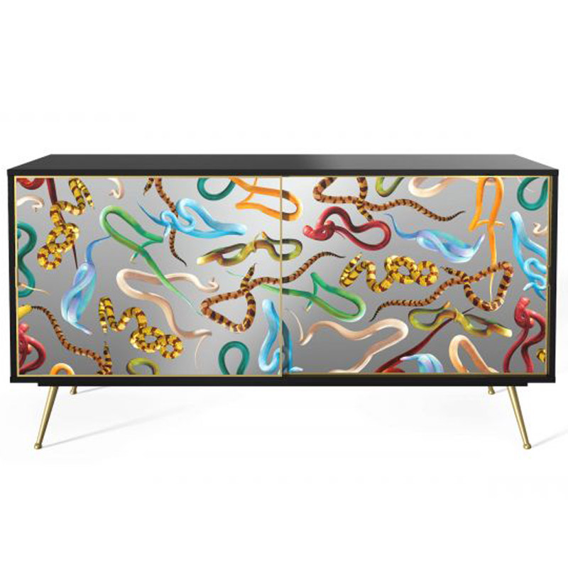 Комод Seletti Cabinet Sliding Door Snakes Мульти Золотой Шампань Черный Комод Seletti Cabinet Sliding Door Snakes Мульти Золотой Шампань Черный в Волгограде | Loft Concept