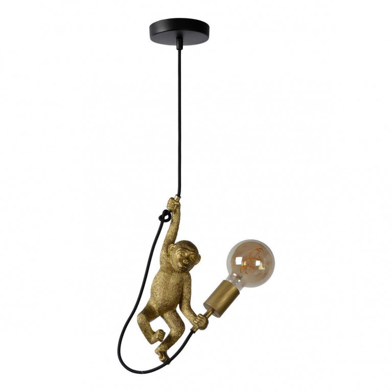 Подвесной светильник Monkey holding a light bulb Черный Золотой Подвесной светильник Monkey holding a light bulb Черный Золотой в Волгограде | Loft Concept