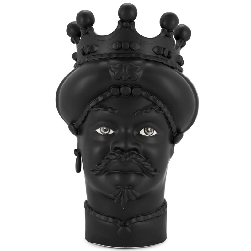 Ваза Vase Moro Man All Black Черный Ваза Vase Moro Man All Black Черный в Волгограде | Loft Concept