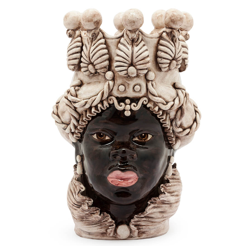Ваза VASE MORO LADY BIG Crackle Бежевый Коричневый Ваза VASE MORO LADY BIG Crackle Бежевый Коричневый в Волгограде | Loft Concept