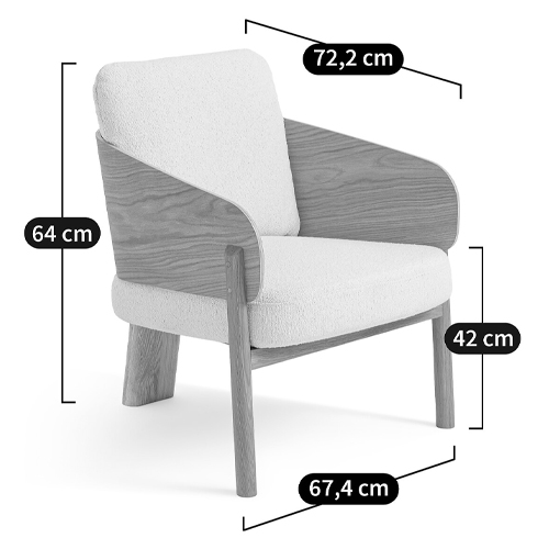 Кресло с каркасом из массива дуба Gallin Chair Boucle Кресло с каркасом из массива дуба Gallin Chair Boucle в Волгограде