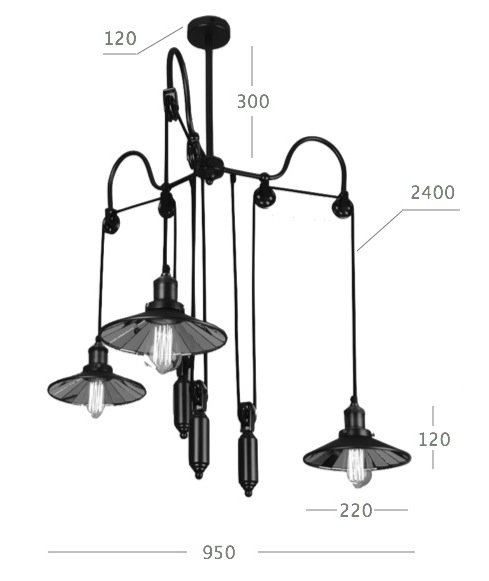 Люстра Loft Cone Pendant Reflector Balance 3 Люстра Loft Cone Pendant Reflector Balance 3 в Волгограде