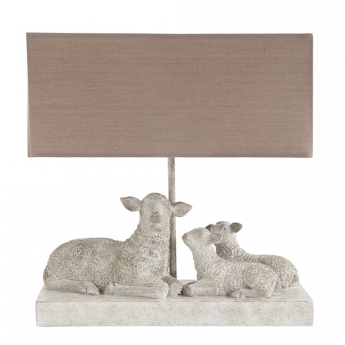 Настольная лампа Mouton Lampe de table Бежево-серый Настольная лампа Mouton Lampe de table Бежево-серый в Волгограде | Loft Concept