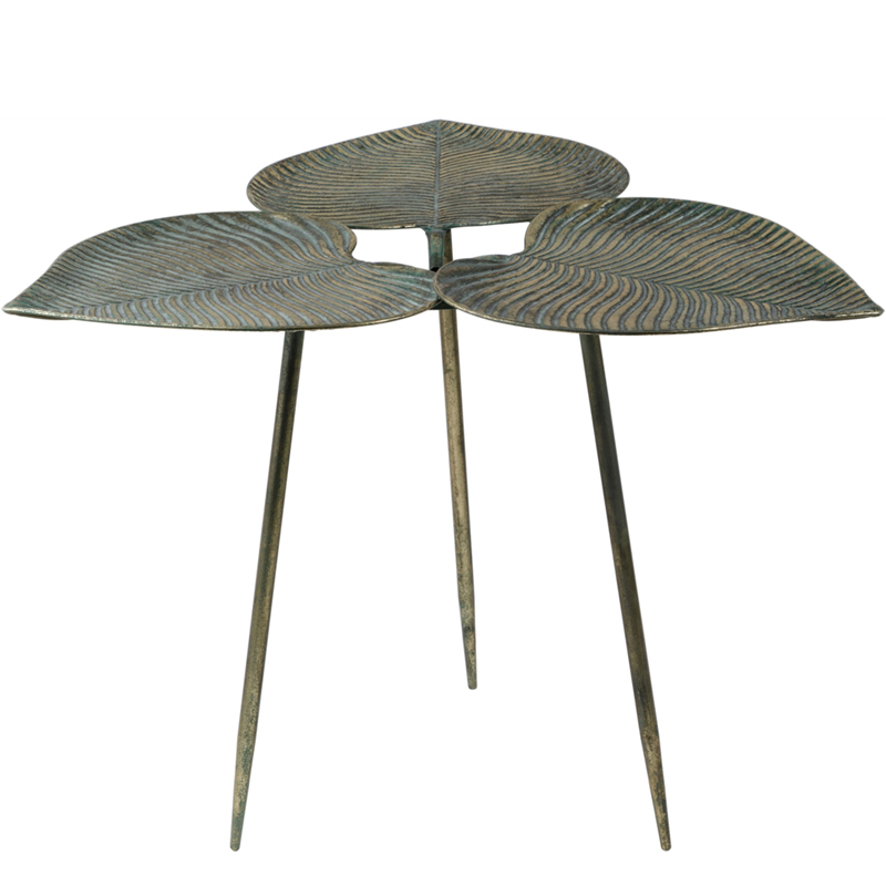 Приставной стол Lotus Leaves Side Table Винтажная латунь Приставной стол Lotus Leaves Side Table Винтажная латунь в Волгограде | Loft Concept