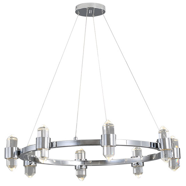 Люстра Crystal Ring Chandelier Chromium Хром Прозрачный Люстра Crystal Ring Chandelier Chromium Хром Прозрачный в Волгограде | Loft Concept