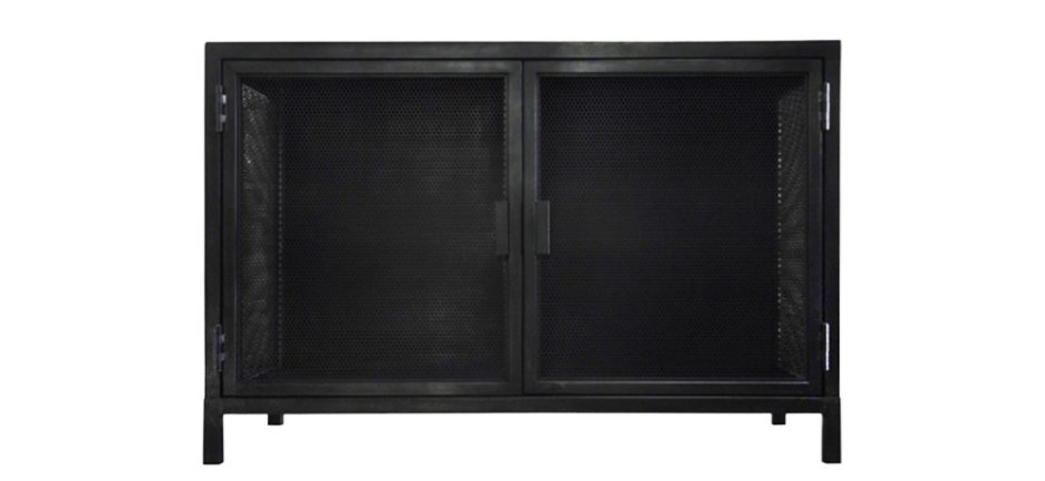 Буфет с 2-мя дверцами из металлической сетки Industrial Loft Dark Metal 2 Door Beto Cabinet Буфет с 2-мя дверцами из металлической сетки Industrial Loft Dark Metal 2 Door Beto Cabinet - Loft-Concept в Волгограде