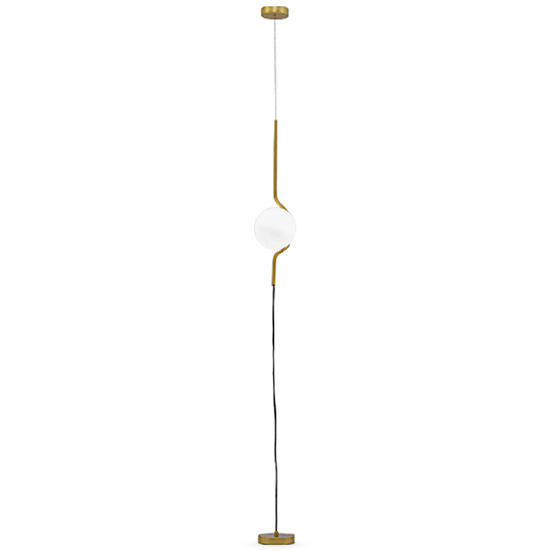 Торшер Joel Floor Lamp Белое матовое стекло Латунь в Волгограде | Loft Concept 