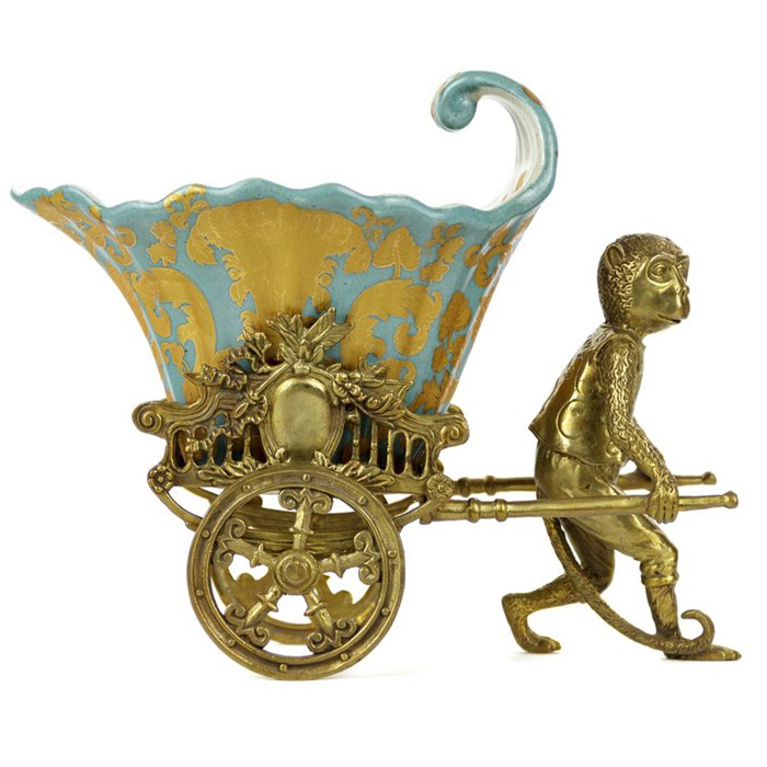 Чаша Monkey and Pale Blue Cart Голубой пастельный Бронза в Волгограде | Loft Concept 