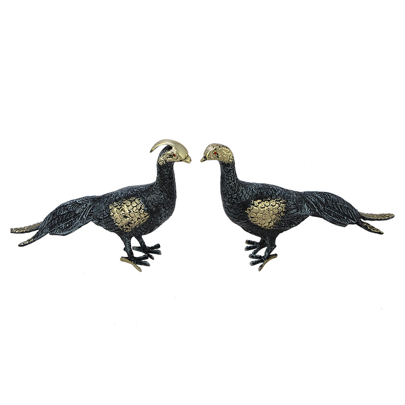 Статуэтка бронзовая пара Павлины синие Bronze Birds Бронза Синий Статуэтка бронзовая пара Павлины синие Bronze Birds Бронза Синий в Волгограде | Loft Concept