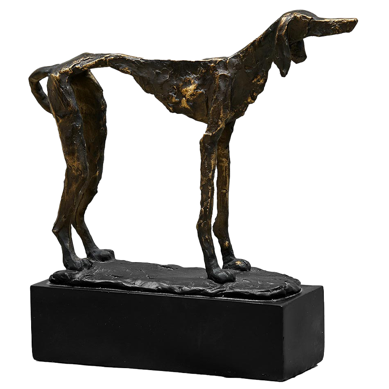 Статуэтка собака Giacometti Dog Statue Черный Золотой Статуэтка собака Giacometti Dog Statue Черный Золотой в Волгограде | Loft Concept