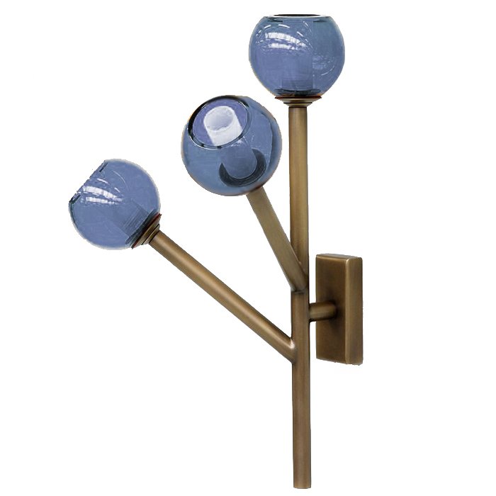 Бра Last Night Wall Lamp Blue Латунь Синий в Волгограде | Loft Concept 
