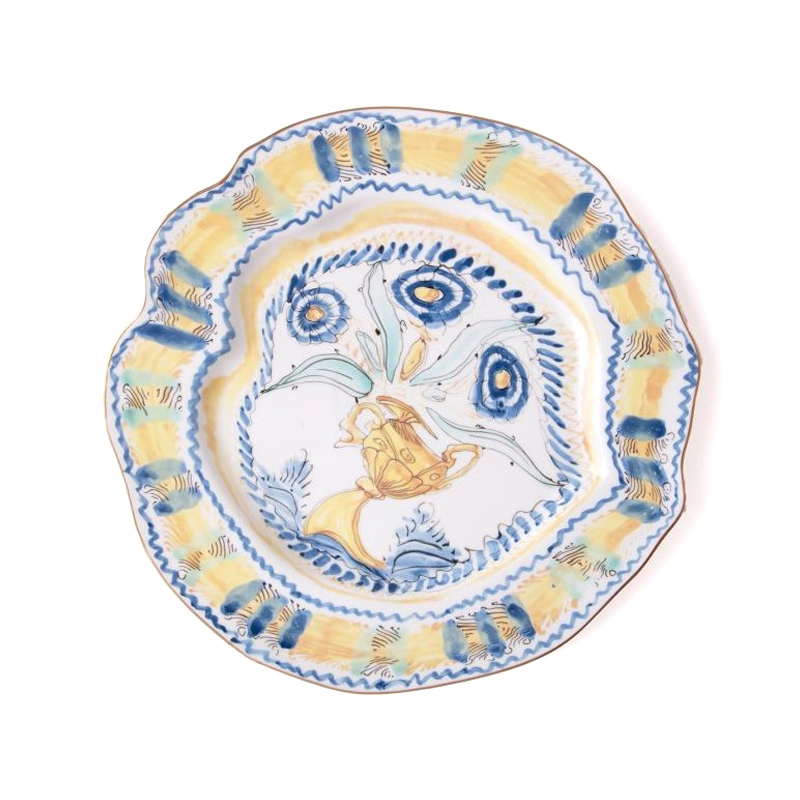 Тарелка Seletti Spanish Yellow Белый Синий Желтый Тарелка Seletti Spanish Yellow Белый Синий Желтый в Волгограде | Loft Concept