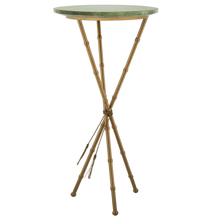Green Stingray Skin Side Tables Зеленый Золотой Green Stingray Skin Side Tables Зеленый Золотой в Волгограде | Loft Concept