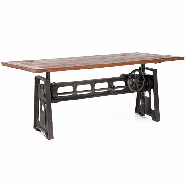 Стол GARIBALDI Dining Table Industrial Дуб темный Стол GARIBALDI Dining Table Industrial Дуб темный в Волгограде | Loft Concept