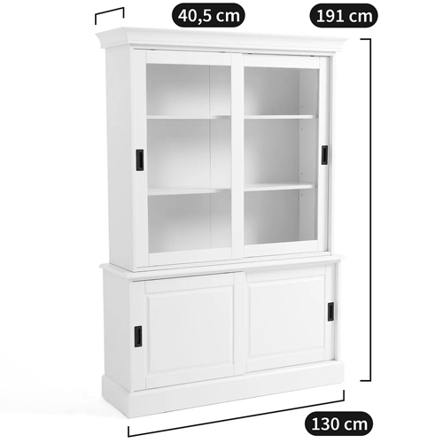 Витрина с раздвижными дверцами Wells Glass Showcase White в Волгограде