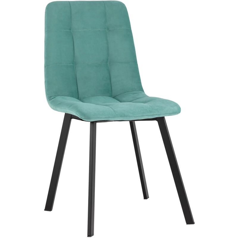 Стул NANCY S Chair Мятный Велюр Мятный Черный в Волгограде | Loft Concept 