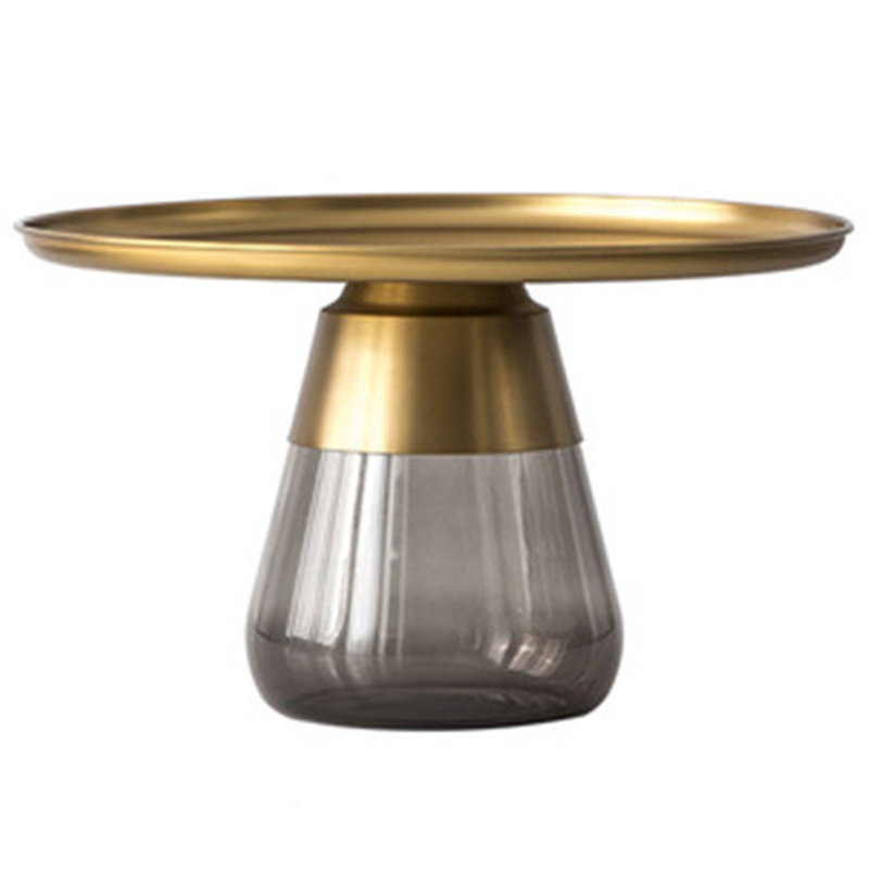 Круглый приставной стол Classico Round Grey Side Table Латунь Серый Круглый приставной стол Classico Round Grey Side Table Латунь Серый в Волгограде | Loft Concept