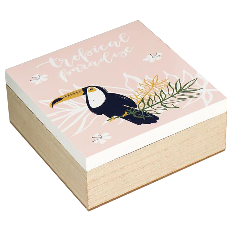Шкатулка Toucan Box Бежевый Розовый Шкатулка Toucan Box Бежевый Розовый в Волгограде | Loft Concept