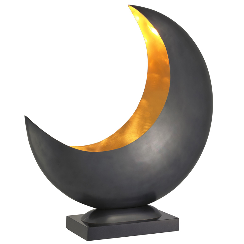 Настольная лампа Eichholtz Table Lamp Half Moon Латунь Черный Настольная лампа Eichholtz Table Lamp Half Moon Латунь Черный в Волгограде | Loft Concept