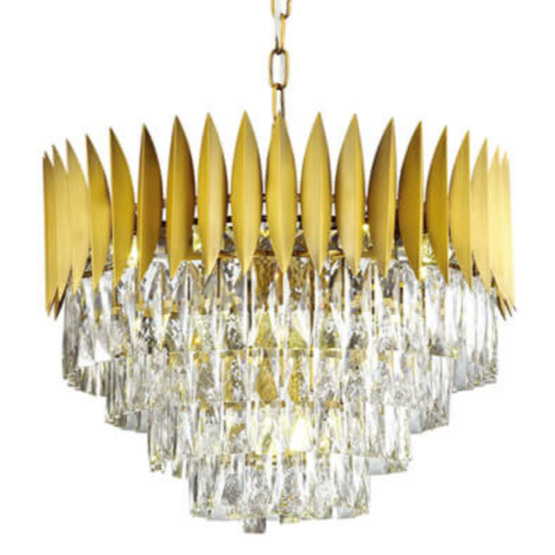 Люстра KEBO KING CHANDELIER four cascades D 55 Латунь Прозрачное Стекло Люстра KEBO KING CHANDELIER four cascades D 55 Латунь Прозрачное Стекло в Волгограде | Loft Concept