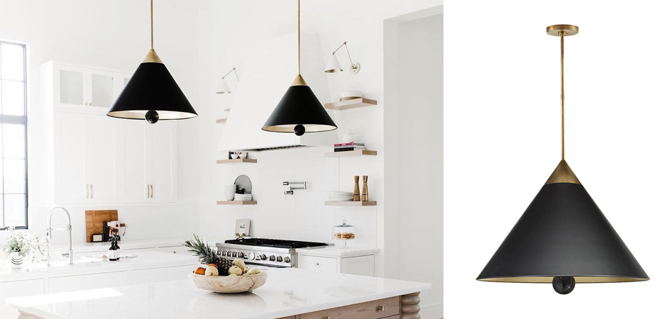 Подвесной светильник Cleo Pendant Brass & Black Подвесной светильник Cleo Pendant Brass & Black - Loft-Concept в Волгограде