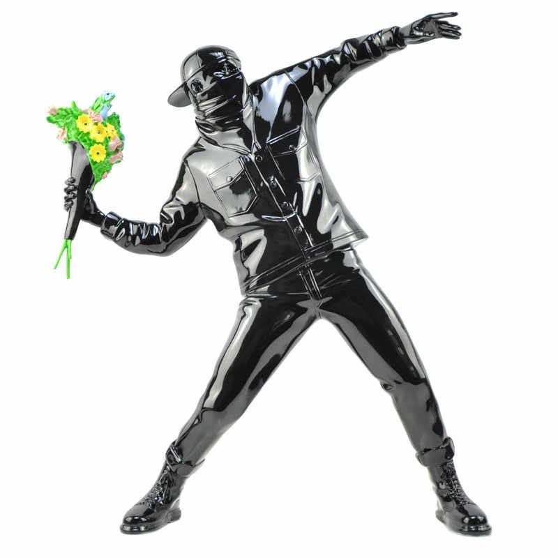 Статуэтка Banksy Flower Thrower Black Черный Статуэтка Banksy Flower Thrower Black Черный в Волгограде | Loft Concept
