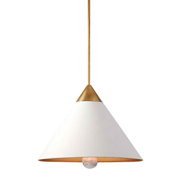 Подвесной светильник Cleo Pendant Brass & White Латунь Белый Подвесной светильник Cleo Pendant Brass & White Латунь Белый в Волгограде | Loft Concept