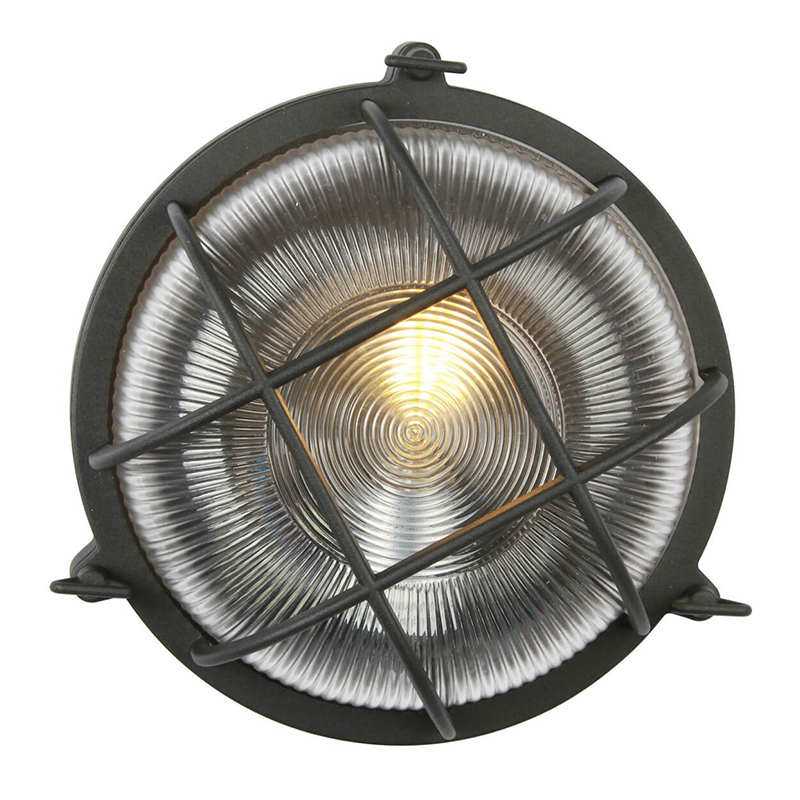 Уличный светильник Carden Cage Glass Round Черный Уличный светильник Carden Cage Glass Round Черный в Волгограде | Loft Concept