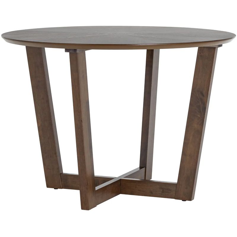 Стол обеденный круглый Wooden Table Round Коричневый Стол обеденный круглый Wooden Table Round Коричневый в Волгограде | Loft Concept