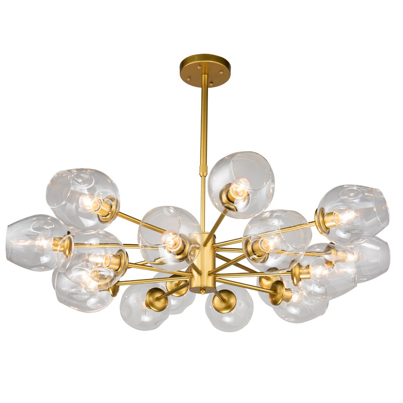 Люстра Branching Bubble Chandelier gold 16 Глянцевое золото Прозрачный Люстра Branching Bubble Chandelier gold 16 Глянцевое золото Прозрачный в Волгограде | Loft Concept