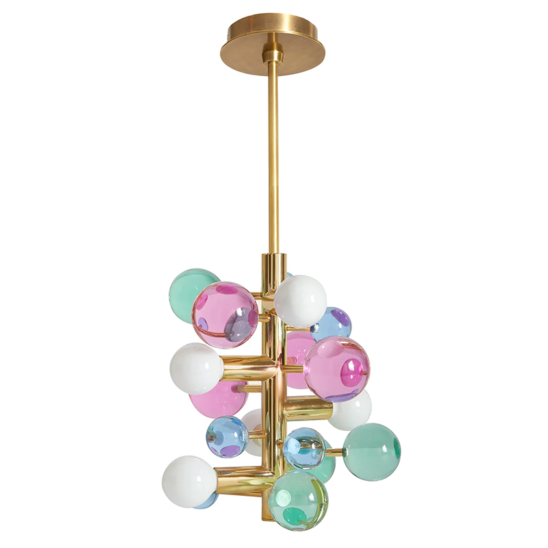Светильник Jonathan Adler GLOBO FIVE-LIGHT CHANDELIER Multi Золотой Мульти Светильник Jonathan Adler GLOBO FIVE-LIGHT CHANDELIER Multi Золотой Мульти в Волгограде | Loft Concept