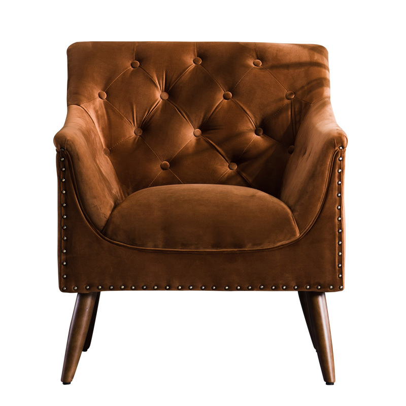 Кресло Terracotta Velvet Armchair Терракотовый Коричневый Кресло Terracotta Velvet Armchair Терракотовый Коричневый в Волгограде | Loft Concept