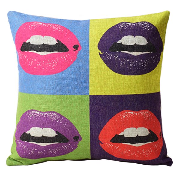 Декоративная подушка Lips Andy Warhol Мульти Декоративная подушка Lips Andy Warhol Мульти в Волгограде | Loft Concept