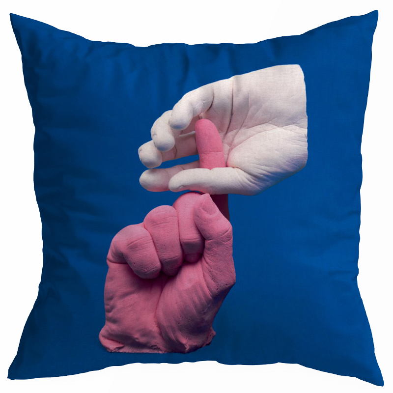 Декоративная подушка Seletti Cushion Hands Синий Декоративная подушка Seletti Cushion Hands Синий в Волгограде | Loft Concept