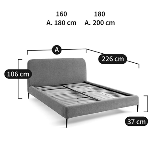 Кровать с обивкой велюр Hazel Velour Beige Bed Кровать с обивкой велюр Hazel Velour Beige Bed в Волгограде