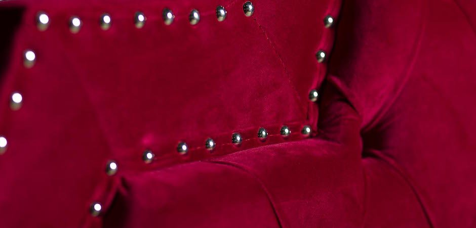 Кровать двуспальная с изголовьем красная Button Кровать двуспальная с изголовьем красная Button - Loft-Concept в Волгограде