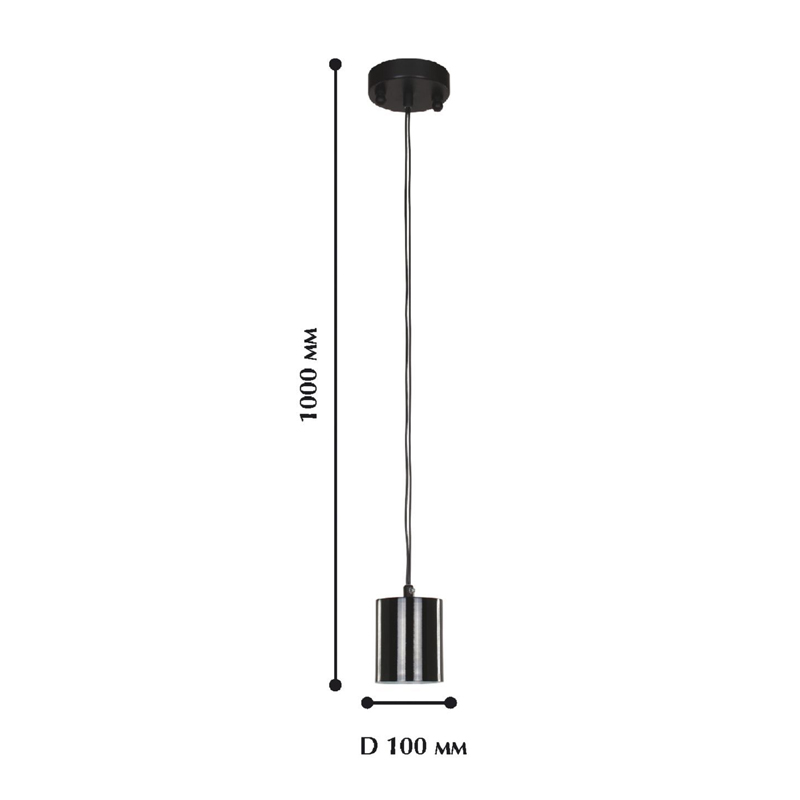 Черный подвесной светильник Wireflow Suspension в Волгограде