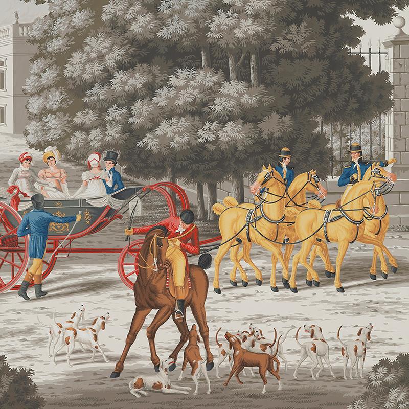 Обои ручная роспись La Chasse de Compiègne Jacquemart on Eau Forte Обои ручная роспись La Chasse de Compiègne Jacquemart on Eau Forte в Волгограде | Loft Concept