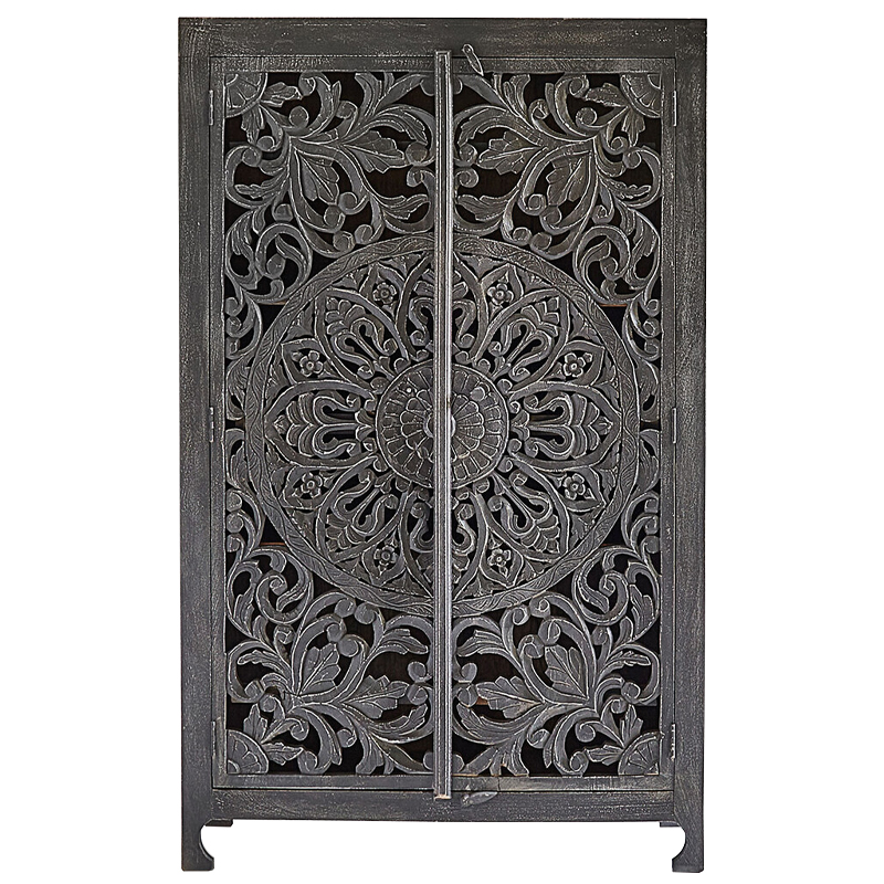 Шкаф Indian Antique White Furniture Cupboard Mistry серый Серый Шкаф Indian Antique White Furniture Cupboard Mistry серый Серый в Волгограде | Loft Concept