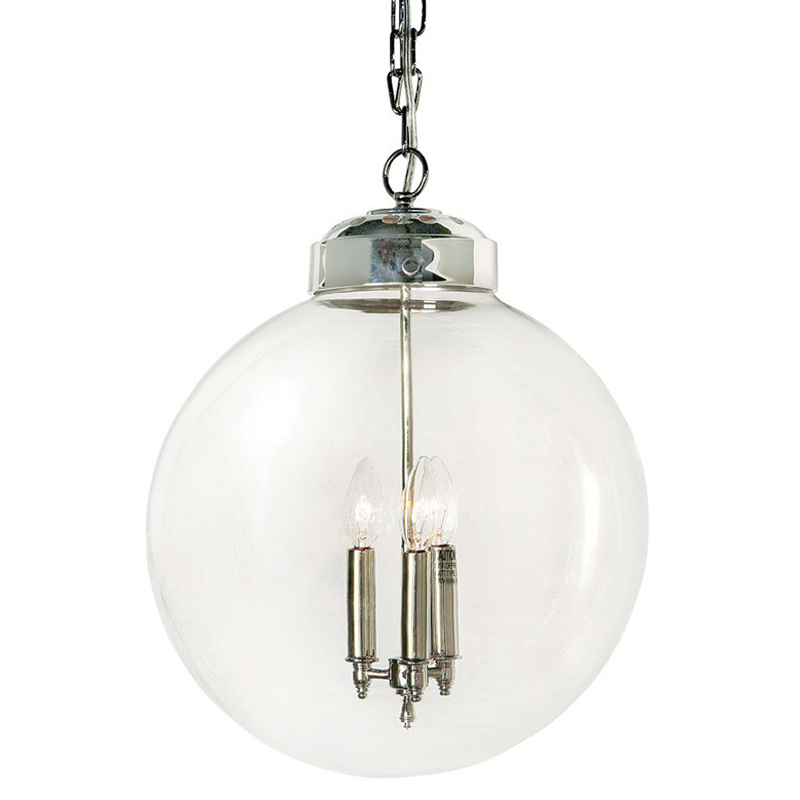 Подвесной светильник Conor Globe Hanging lamp Silver Серебряный Прозрачный (Transparent) Подвесной светильник Conor Globe Hanging lamp Silver Серебряный Прозрачный (Transparent) в Волгограде | Loft Concept