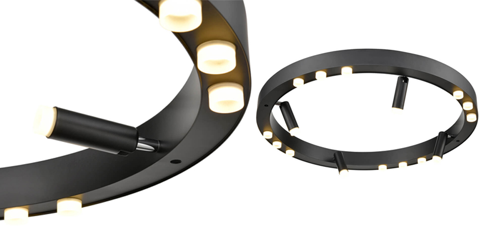 Потолочный светильник Rigor & Conciseness Lighting Black Disk Потолочный светильник Rigor & Conciseness Lighting Black Disk - Loft-Concept в Волгограде