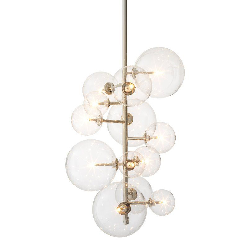 Люстра Eichholtz Chandelier Ezra Nickel Никель Прозрачный Люстра Eichholtz Chandelier Ezra Nickel Никель Прозрачный в Волгограде | Loft Concept