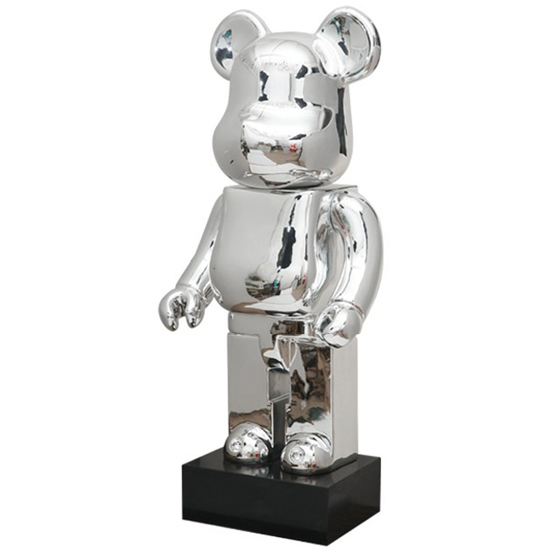 Статуэтка Bearbrick Silver on stand Серебряный Статуэтка Bearbrick Silver on stand Серебряный в Волгограде | Loft Concept